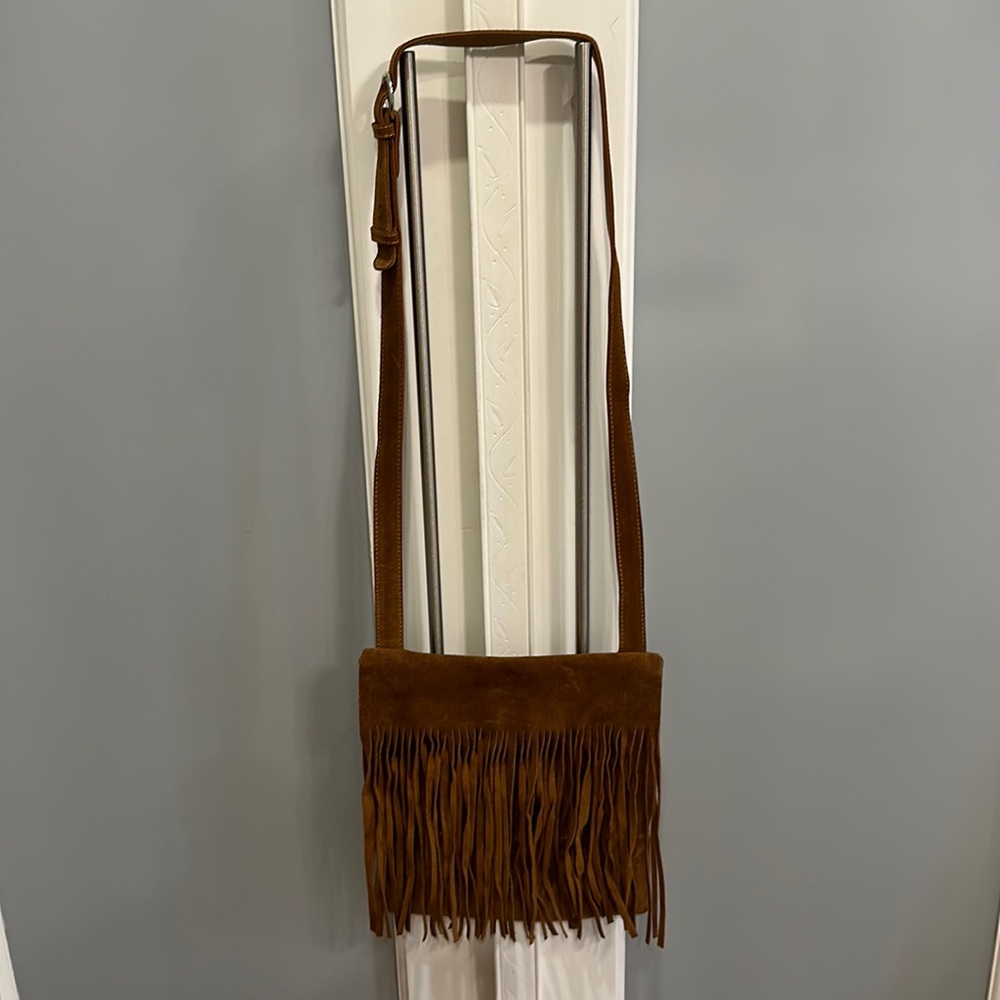 Suede Fringe Crossbody
